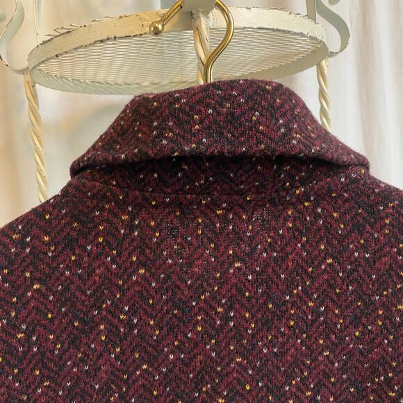 A. IDA Sweater Wool Blend Boucle buckle Closure Black Trim Made in Italy size S - Picture 4 of 9